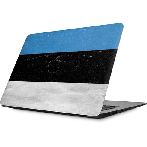Estonia Flag Distressed Apple MacBook Skin
